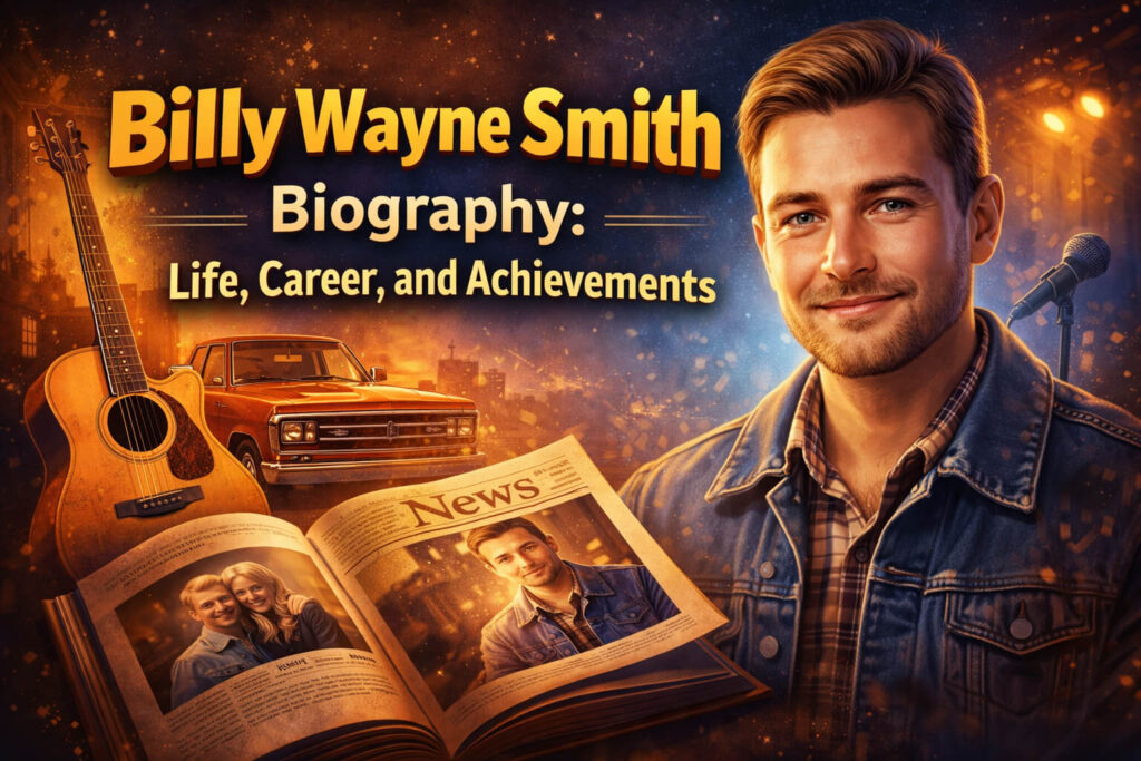Billy Wayne Smith portrait with background elements representing his life, career, and achievements