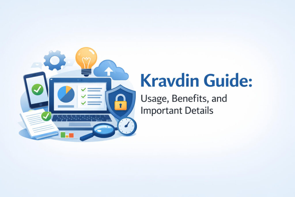Kravdin guide illustration showing usage methods, benefits, and key important details clearly explained