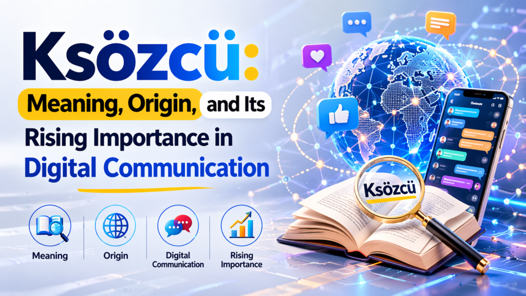 Ksözcü word concept showing language evolution and digital communication trends online