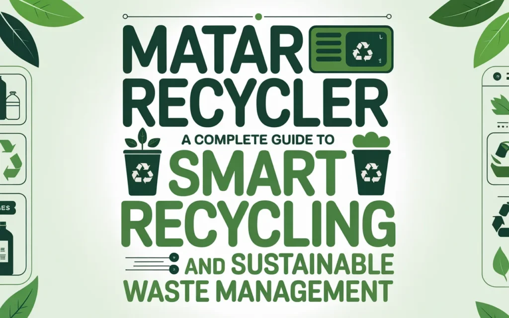MataRecycler concept showing smart recycling system and sustainable waste management for a cleaner environment